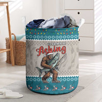 Bigfoot Fishing Christmas Laundry Basket Funny Style - Wonder Print Shop