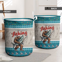 Bigfoot Fishing Christmas Laundry Basket Funny Style - Wonder Print Shop