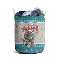 Bigfoot Fishing Christmas Laundry Basket Funny Style - Wonder Print Shop