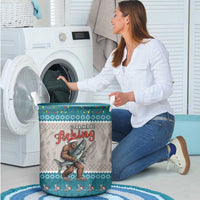 Bigfoot Fishing Christmas Laundry Basket Funny Style - Wonder Print Shop