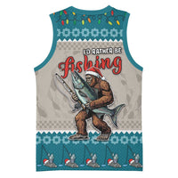 Bigfoot Fishing Christmas Basketball Jersey Funny Style - Wonder Print Shop
