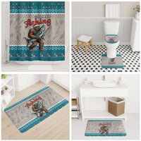Bigfoot Fishing Christmas Bathroom Set Funny Style - Wonder Print Shop