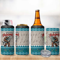 Bigfoot Fishing Christmas 4 in 1 Can Cooler Tumbler Funny Style - Wonder Print Shop