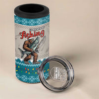 Bigfoot Fishing Christmas 4 in 1 Can Cooler Tumbler Funny Style - Wonder Print Shop