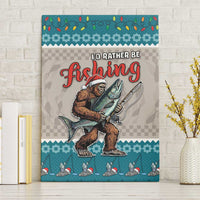 Bigfoot Fishing Christmas Canvas Wall Art Funny Style - Wonder Print Shop