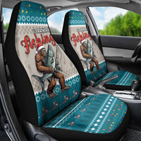 Bigfoot Fishing Christmas Car Seat Cover Funny Style - Wonder Print Shop