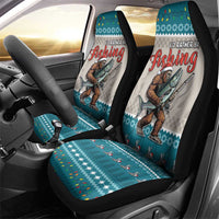 Bigfoot Fishing Christmas Car Seat Cover Funny Style - Wonder Print Shop