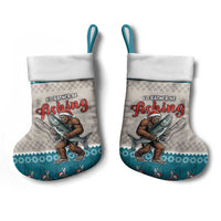 Fishing Christmas Stocking Bigfoot Xmas Funny Style - Wonder Print Shop
