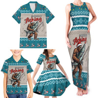 Bigfoot Fishing Christmas Family Matching Tank Maxi Dress and Hawaiian Shirt Funny Style - Wonder Print Shop