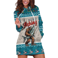 Bigfoot Fishing Christmas Hoodie Dress Funny Style - Wonder Print Shop