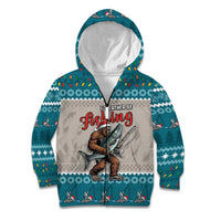 Bigfoot Fishing Christmas Kid Hoodie Funny Style - Wonder Print Shop