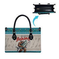 Bigfoot Fishing Christmas Leather Bag Funny Style - Wonder Print Shop