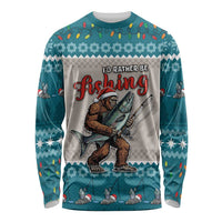 Bigfoot Fishing Christmas Long Sleeve Shirt Funny Style - Wonder Print Shop