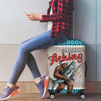 Bigfoot Fishing Christmas Luggage Cover Funny Style - Wonder Print Shop