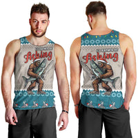 Bigfoot Fishing Christmas Men Tank Top Funny Style - Wonder Print Shop