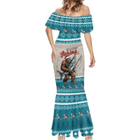 Bigfoot Fishing Christmas Mermaid Dress Funny Style - Wonder Print Shop
