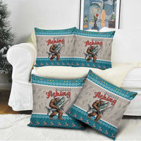 Bigfoot Fishing Christmas Pillow Cover Funny Style - Wonder Print Shop