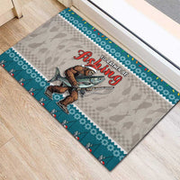 Bigfoot Fishing Christmas Rubber Doormat Funny Style - Wonder Print Shop