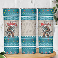 Bigfoot Fishing Christmas Skinny Tumbler Funny Style - Wonder Print Shop