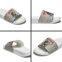 Bigfoot Fishing Christmas Slide Sandals Funny Style - Wonder Print Shop
