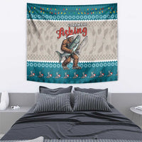 Bigfoot Fishing Christmas Tapestry Funny Style - Wonder Print Shop