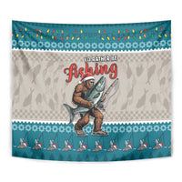 Bigfoot Fishing Christmas Tapestry Funny Style - Wonder Print Shop