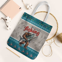 Bigfoot Fishing Christmas Tote Bag Funny Style - Wonder Print Shop