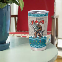 Bigfoot Fishing Christmas Tumbler Cup Funny Style - Wonder Print Shop