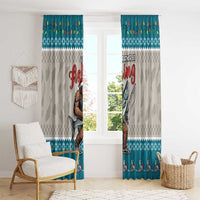 Bigfoot Fishing Christmas Window Curtain Funny Style - Wonder Print Shop