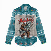 Bigfoot Fishing Christmas Women Casual Shirt Funny Style - Wonder Print Shop