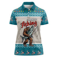 Bigfoot Fishing Christmas Women Polo Shirt Funny Style - Wonder Print Shop