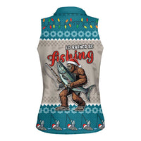Bigfoot Fishing Christmas Women Sleeveless Polo Shirt Funny Style - Wonder Print Shop