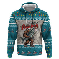 Bigfoot Fishing Christmas Zip Hoodie Funny Style - Wonder Print Shop