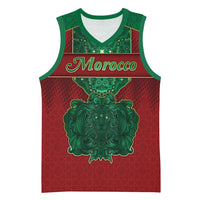 Personalized Morocco Basketball Jersey Royal Lion Islam Patterns - Wonder Print Shop