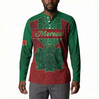 Personalized Morocco Button Sweatshirt Royal Lion Islam Patterns