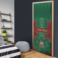 Personalized Morocco Door Cover Royal Lion Islam Patterns - Wonder Print Shop