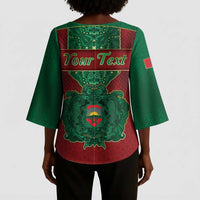 Personalized Morocco Kimono Sleeve Blouse Royal Lion Islam Patterns - Wonder Print Shop