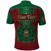 Personalized Morocco Polo Shirt Royal Lion Islam Patterns - Wonder Print Shop