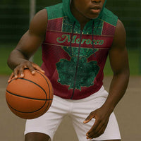 Personalized Morocco Sleeveless Zip Hoodie Royal Lion Islam Patterns - Wonder Print Shop