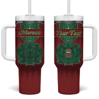 Personalized Morocco Tumbler With Handle Royal Lion Islam Patterns - Wonder Print Shop