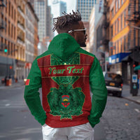 Personalized Morocco Zip Hoodie Royal Lion Islam Patterns - Wonder Print Shop
