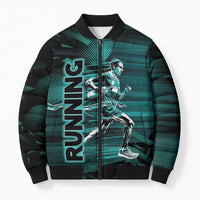 Personalized Running Bomber Puffer Jacket Infinite Sprint Energy