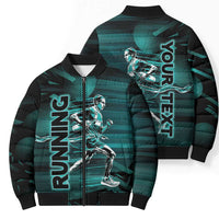 Personalized Running Bomber Puffer Jacket Infinite Sprint Energy