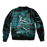 Personalized Running Sleeve Zip Bomber Jacket Infinite Sprint Energy