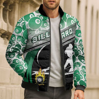 Personalized Billiards Bomber Puffer Jacket Master Of The Cue