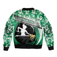 Personalized Billiards Sleeve Zip Bomber Jacket Master Of The Cue