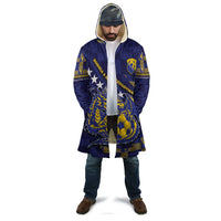 Custom Bosnia And Herzegovina Football Cloak Fierce Dragon National Stars With Checker Patterns