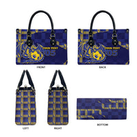 Custom Bosnia And Herzegovina Football Leather Bag Fierce Dragon National Stars With Checker Patterns
