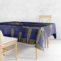 Custom Bosnia And Herzegovina Football Tablecloth Fierce Dragon National Stars With Checker Patterns