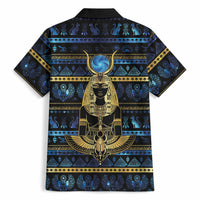 Egyptian Goddess Hathor Hawaiian Shirt Galaxy Ancient Mythology Sun Disk Cow Horn
